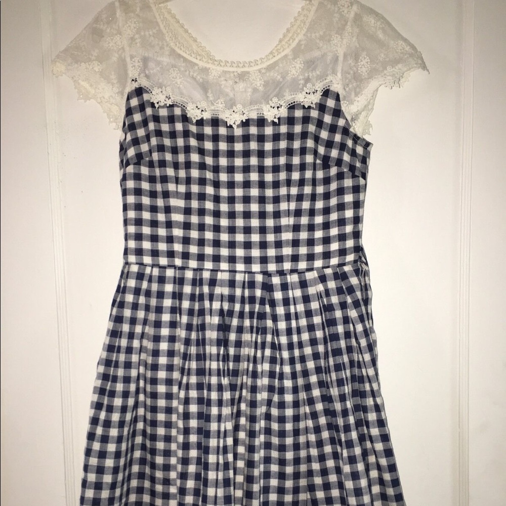 Secret Honey Japan Gingham floral dress Lolita